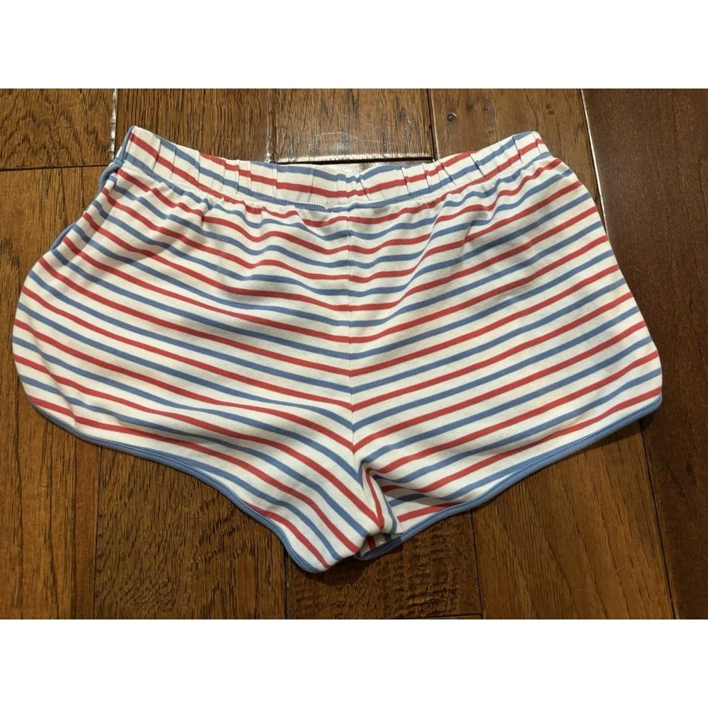 Lake Womens Pajama Bottoms Americana Shorts Sz XS Stripe Red, White, & Blue